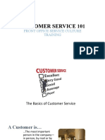 FRONT OFFICE CUSTOMER SERVICE For TRAINING