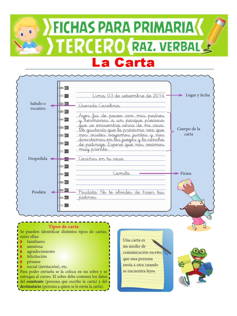 La Carta para Tercer Grado de Primaria PDF | PDF | Ocio ...