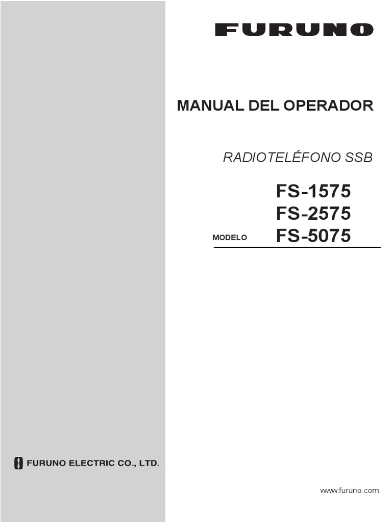Manual del Radioteléfono Furuno FS-1575 | PDF | Pantalla de cristal ...