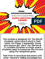 Sample Questions & Answers: Section B (Ii) Formatted Writing