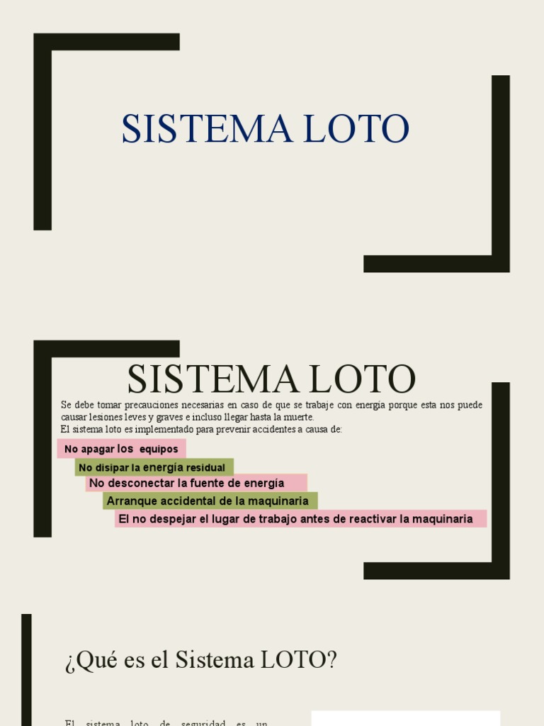 ACTIVIDAD - Sistema Loto | PDF | Seguridad y salud ocupacional | Naturaleza