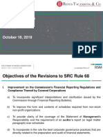 Revised SRC Rule 68 Financial Reporting Updates