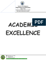 Academic Excellence: Department of Education