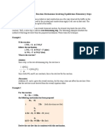 Deriving Rate laws from Reaction Mechanisms Involving Equilibrium Elementary Steps with Answers