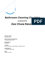 Zoe Chuia Resort: Bathroom Cleaning Checklist
