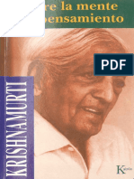 SOBRE LA MENTE Y EL PENSAMIENTO - Jiddu Krishnamurti PDF