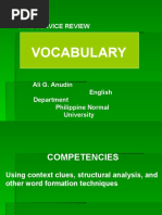 Vocabulary: Civil Service Review