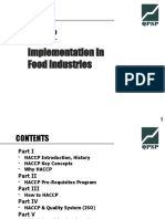 Haccp: Implementation in Food Industries