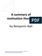 A Summary of Motivation Theories: by Benjamin Ball