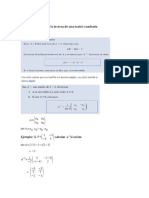 Tema: Matriz Inversa Objetivo: Determinar La Inversa de Una Matriz Cuadrada Matriz Inversa