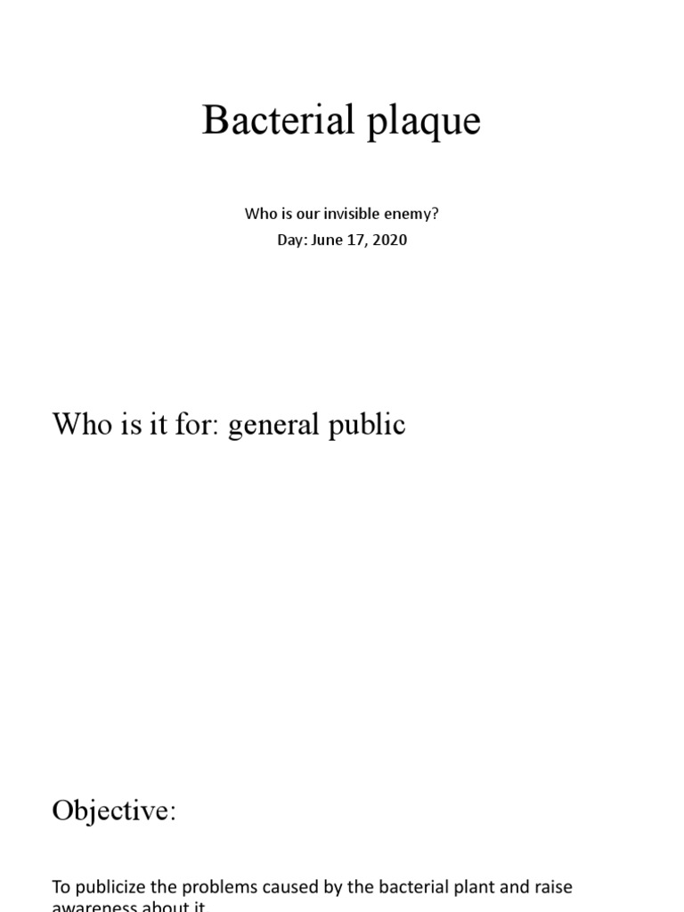 Bacterial Plaque PDF