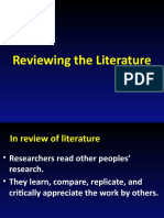 Reviewing The Literature