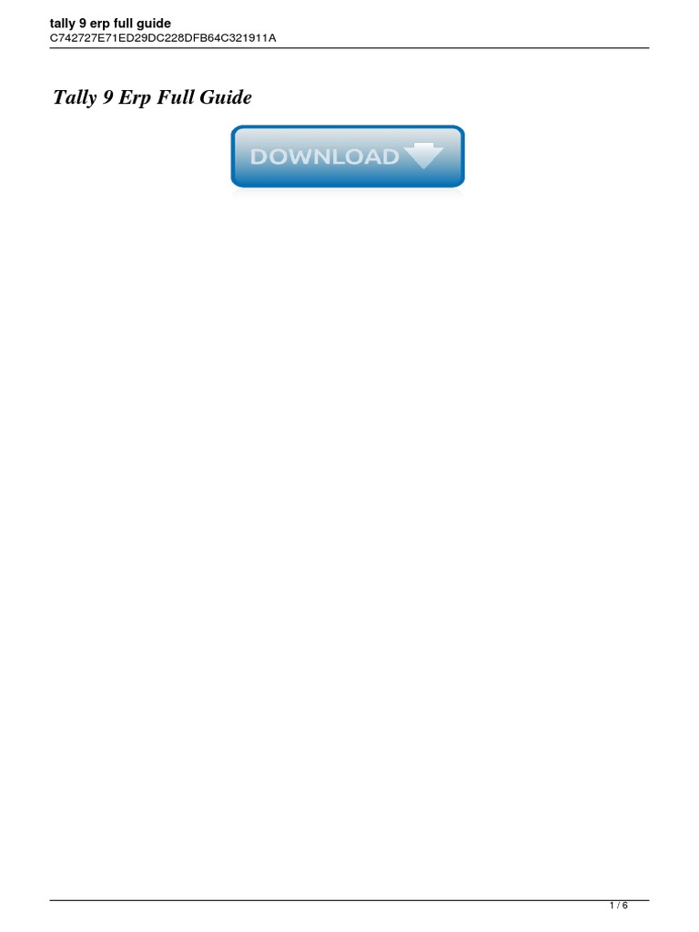 Tally 9 Erp Full Guide | PDF | Enterprise Resource Planning | Computing