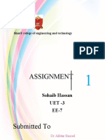 Assignment: Sohaib Hassan UET - 3 EE-7