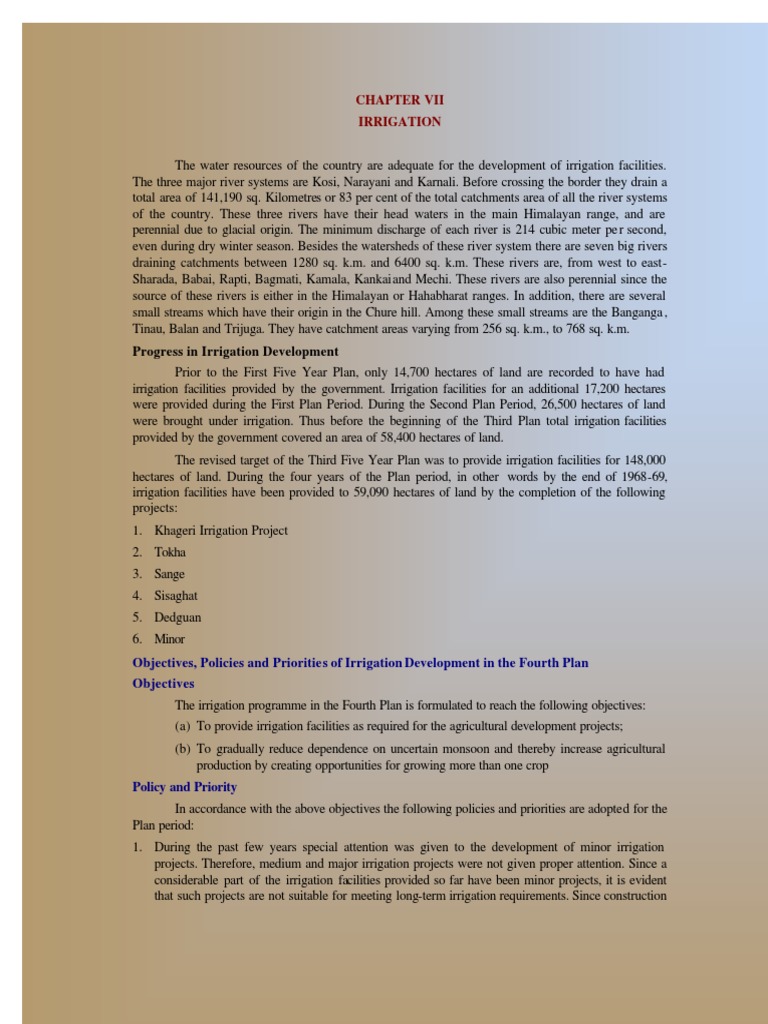 Irrigation Design PDF Irrigation Water Resources