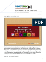 Electronics Engineering Mastery Test 3 ECE Pre-Board