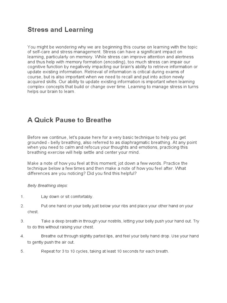 03 Managing Stress | PDF