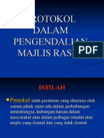 Protokol Dalam Pengendalian Majlis Rasmi