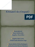 fOrmateO de cOmputO