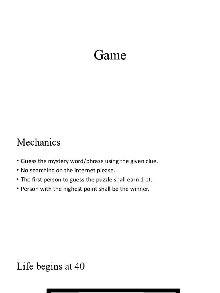 Rebus Game Mechanics Explained | PDF | Home & Garden