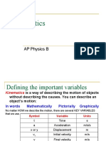 Kinematics: AP Physics B