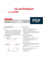 Oxidation TCA Cycle and Biological: Topics Included