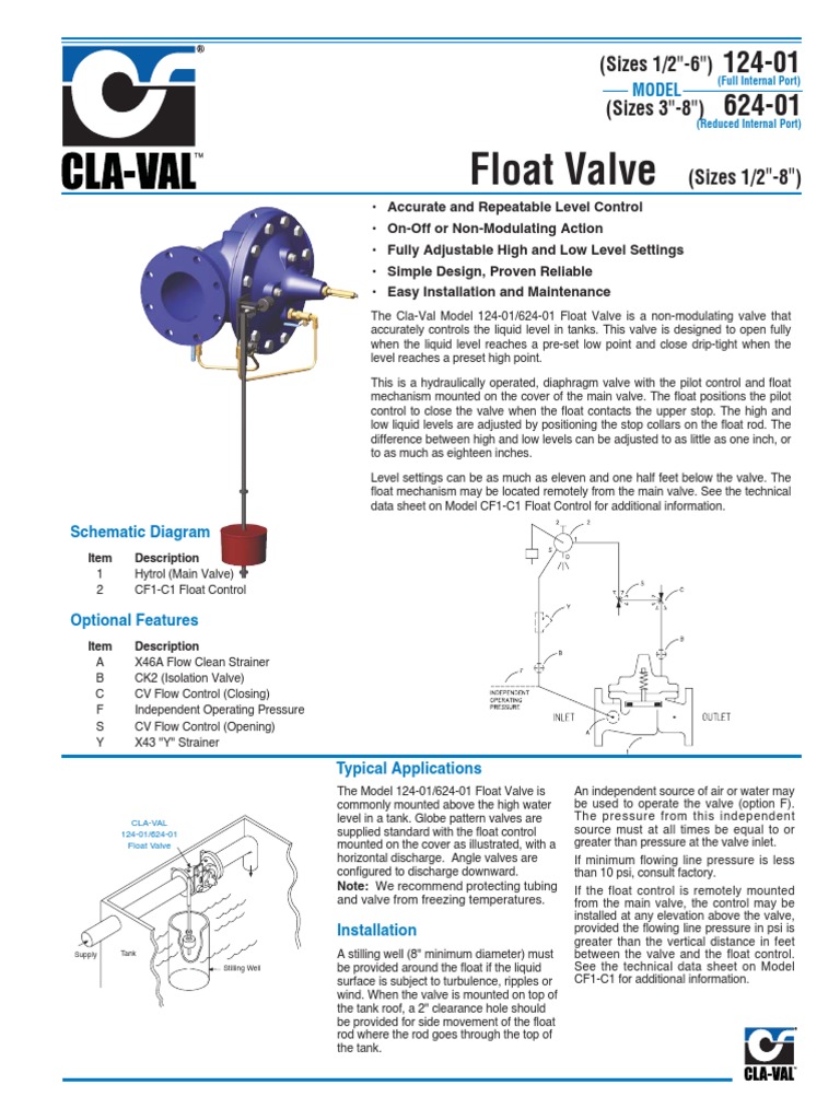 Float Valve (Sizes 1/2"6") (Sizes 3"8") PDF Valve Bronze