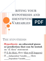 Hypothesis and Variables