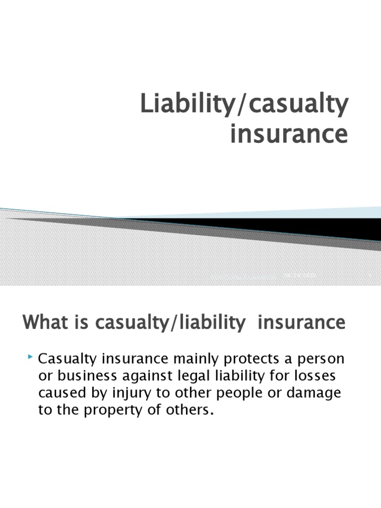 Understanding Casualty Insurance Basics | PDF | Tort | Liability Insurance