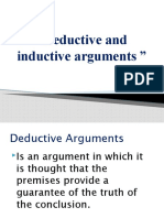 Deductive and Inductive Arguments and TH