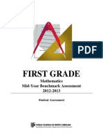 First Grade: Mathematics Mid-Year Benchmark Assessment 2012-2013