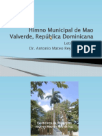 Himno Municipal de Mao, Valverde, República Dominicana