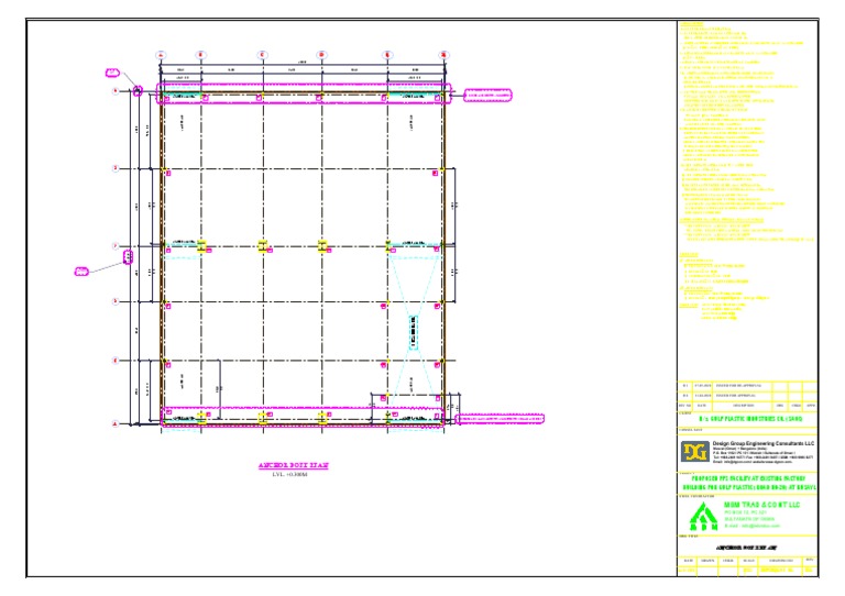 Anchor Bolt Plan A B C D E F PDF Structural Engineering Building