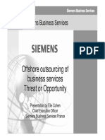 Offshore Outsourcing of Business Services Threat or Opportunity