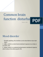 Common Brain Function Disturbances