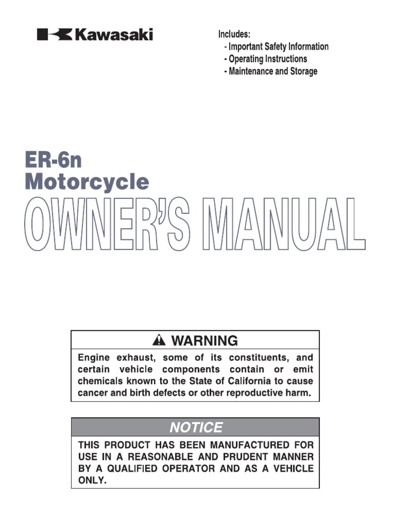 Er6n Owner Manual PDF Gasoline Transportation Engineering