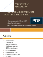A Fourier Transform Infrared Absorption Study of Hydrogen and Deuterium in Hydrothermal Zno