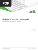 The Power of One: IBM + Hortonworks: Overcome Enterprise Data Challenges With One Solution