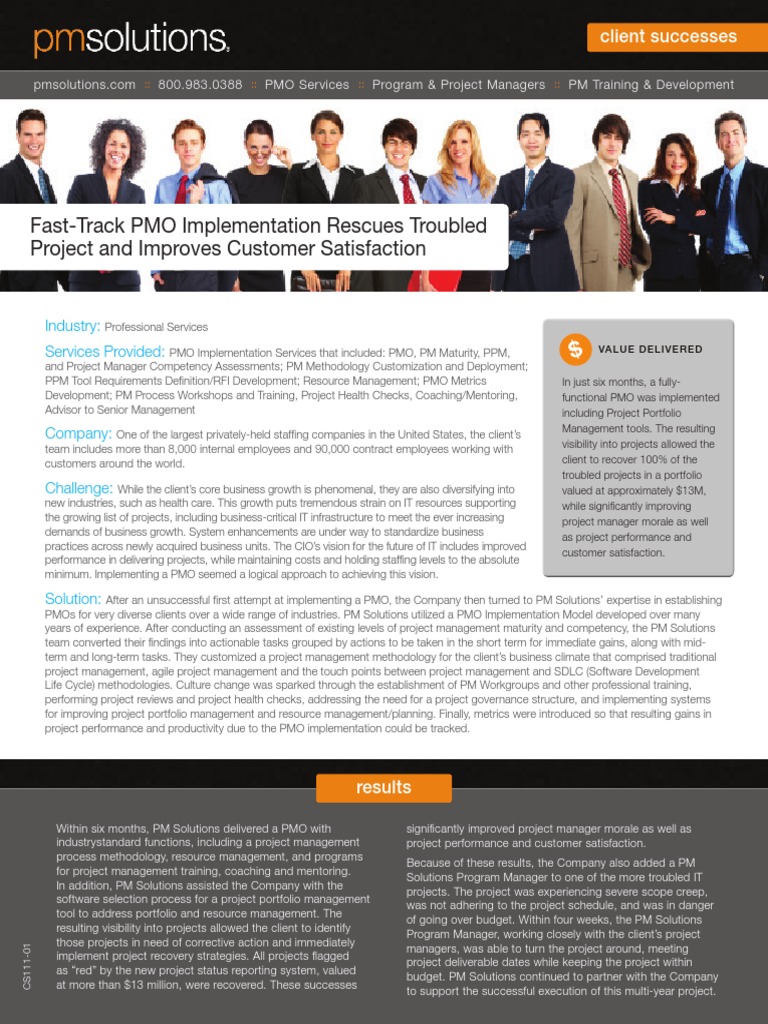 Fast-Track PMO Rescues Troubled Projects | PDF | Project Management ...