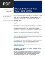 Inside Sherpa First Year Job Guide: March 2017