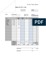 Peninsular Maritime (I) Pvt. LTD.: Work Time Sheet