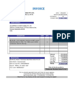 Invoice: Peninsular Maritime India PVT LTD