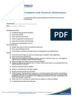 Computer and Network Maintenance Checklist