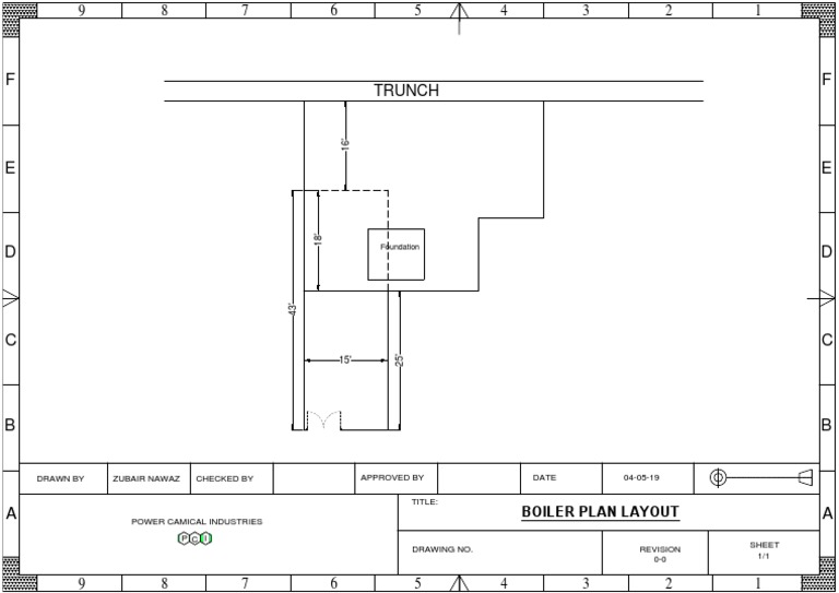 Boiler Plan Layout for Power Camical | PDF