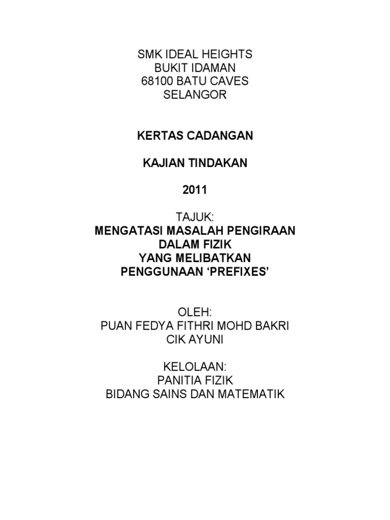 Jurnal Kajian Tindakan Vol 1 Kt6t Kolej Tingkatan Enam Tawau