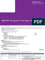 Nbcpp-Program Timings Release: Classification: Nbcuniversal Birlasoft Internal