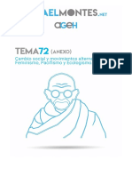 Tema 72. Cambio Social y Movimientos Alternativos. Feminismo, Pacifismo y Ecologismo. Anexo