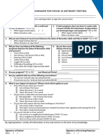 Patient Questionnaire For Covid-19 Antibody Testing: If 18, We Will Need An Adult Guardian To Sign The Consent Form