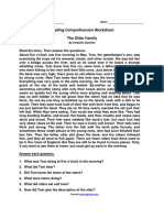 Reading Comprehension Worksheet The Otter Family