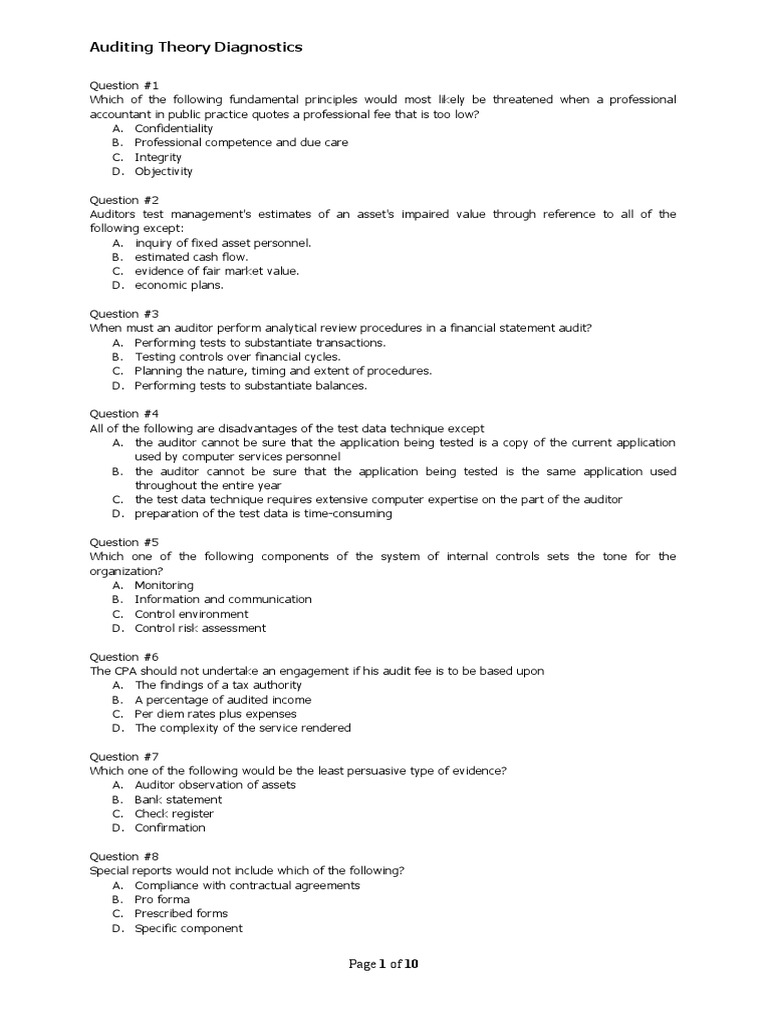 Professional Competence in Auditing | PDF | Financial Audit | Going Concern